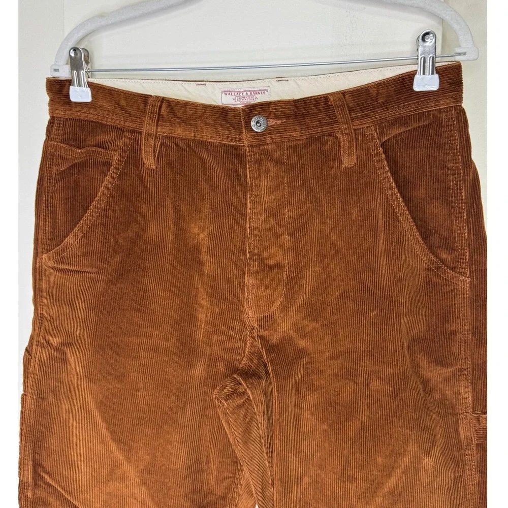 J. Crew Wallace & Barnes Corduroy‎ Painter Pants 31W Amber Brown